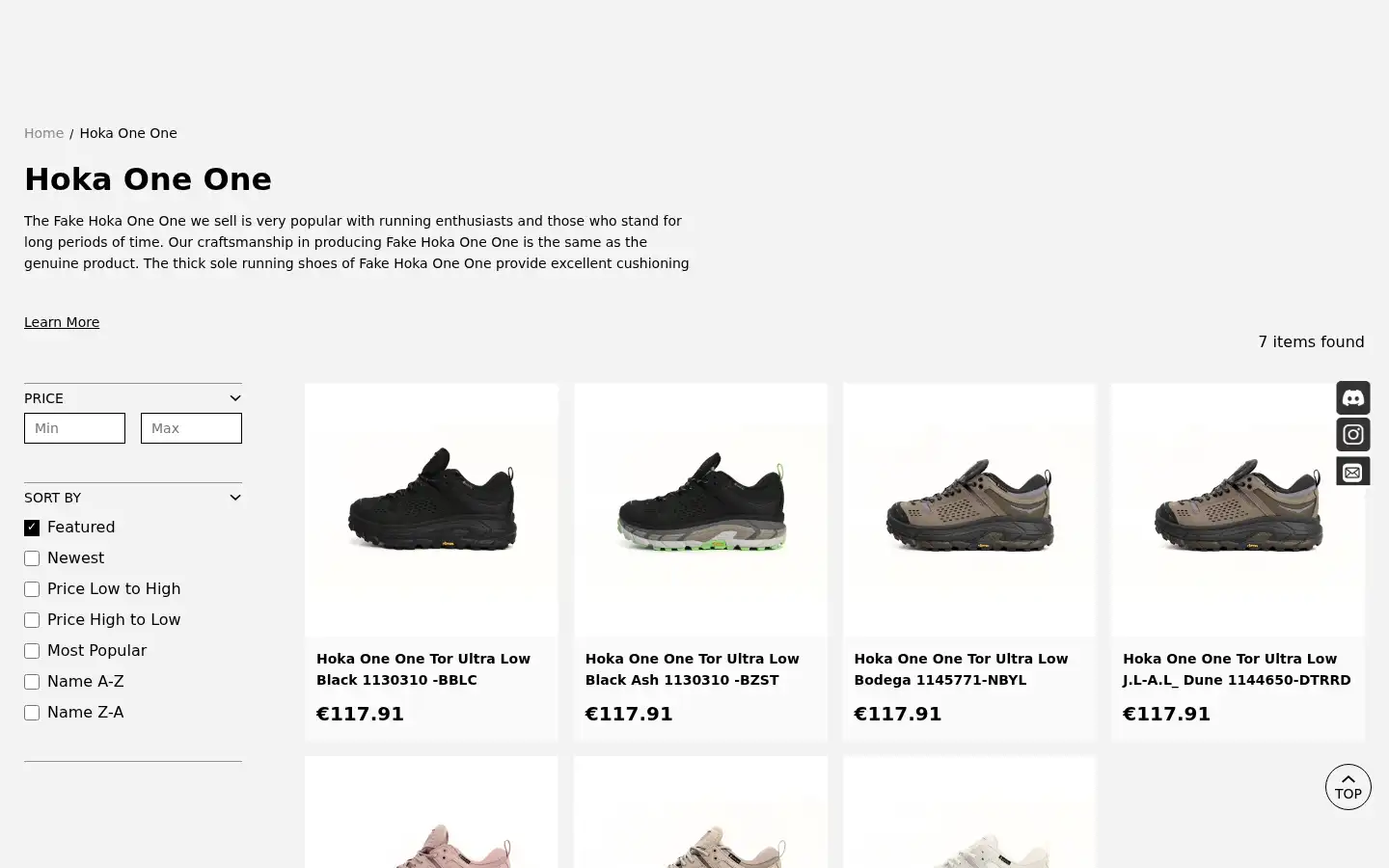 Screenshot of dopesneakers.vip