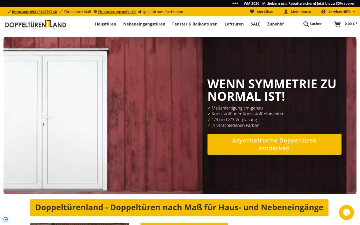 Screenshot of doppeltuerenland.de