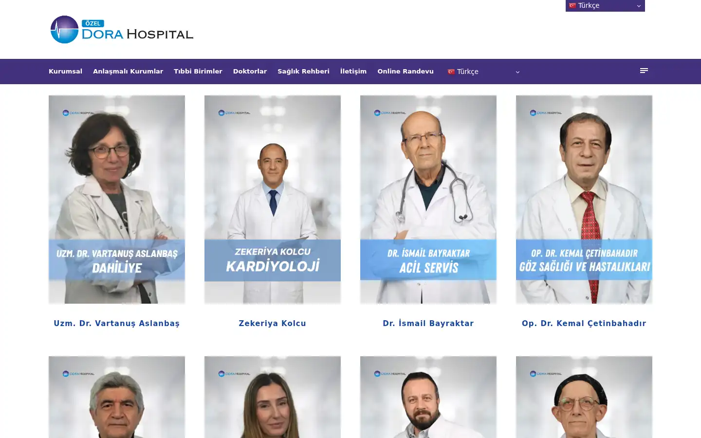 Screenshot of dorahospital.com
