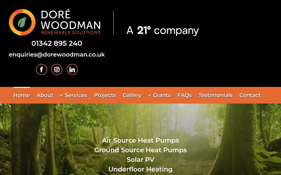 Screenshot of dorewoodman.co.uk
