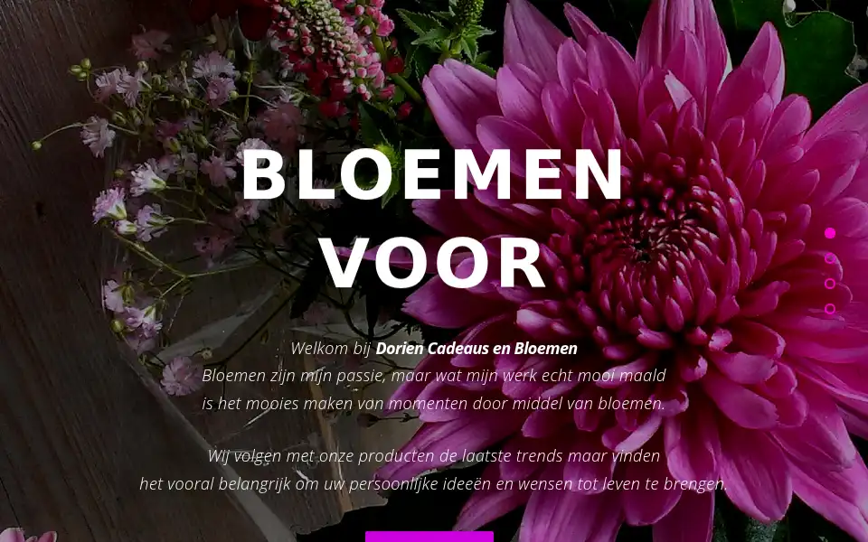 Screenshot of dorienbloemen.nl