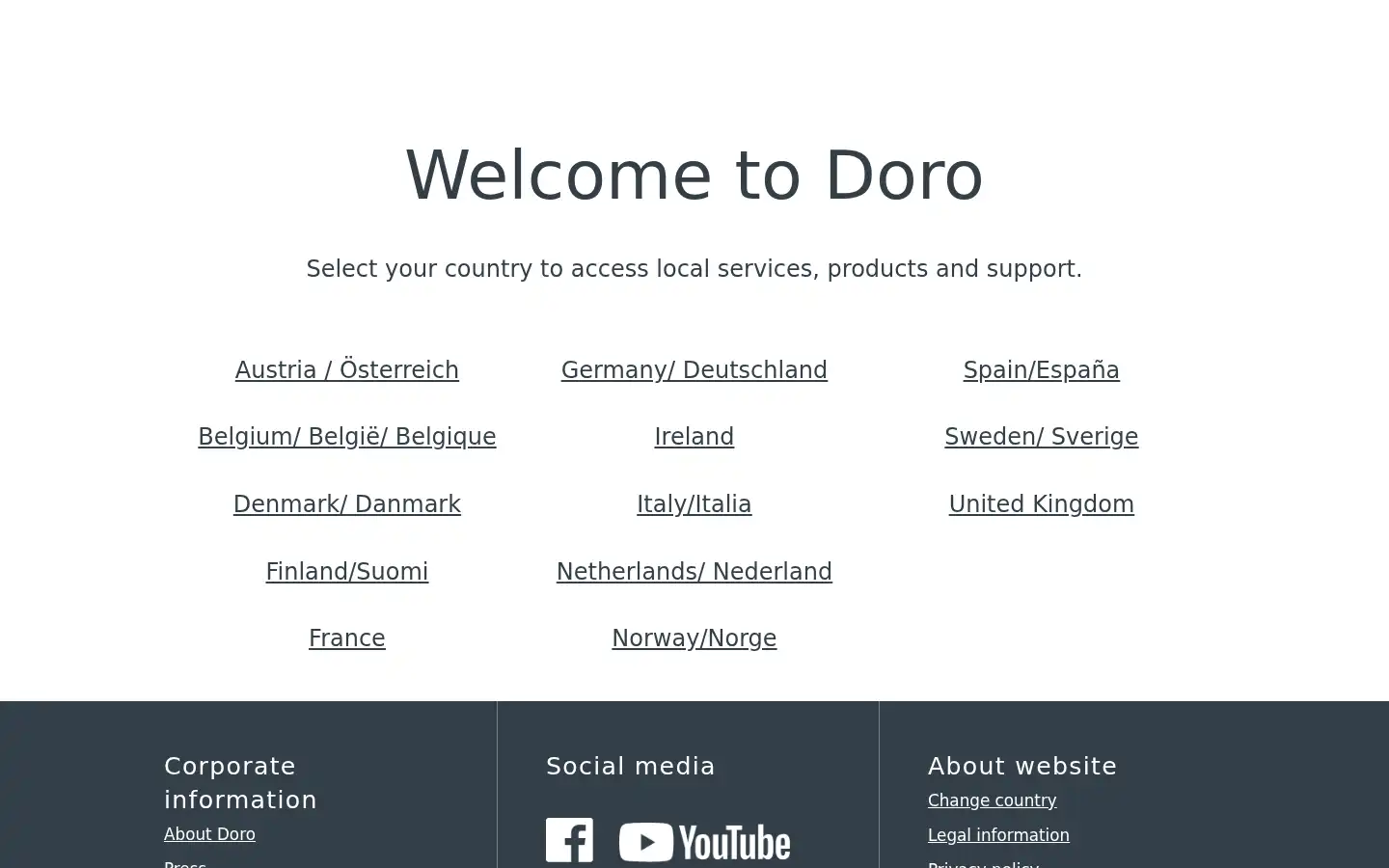 Screenshot of doro.com