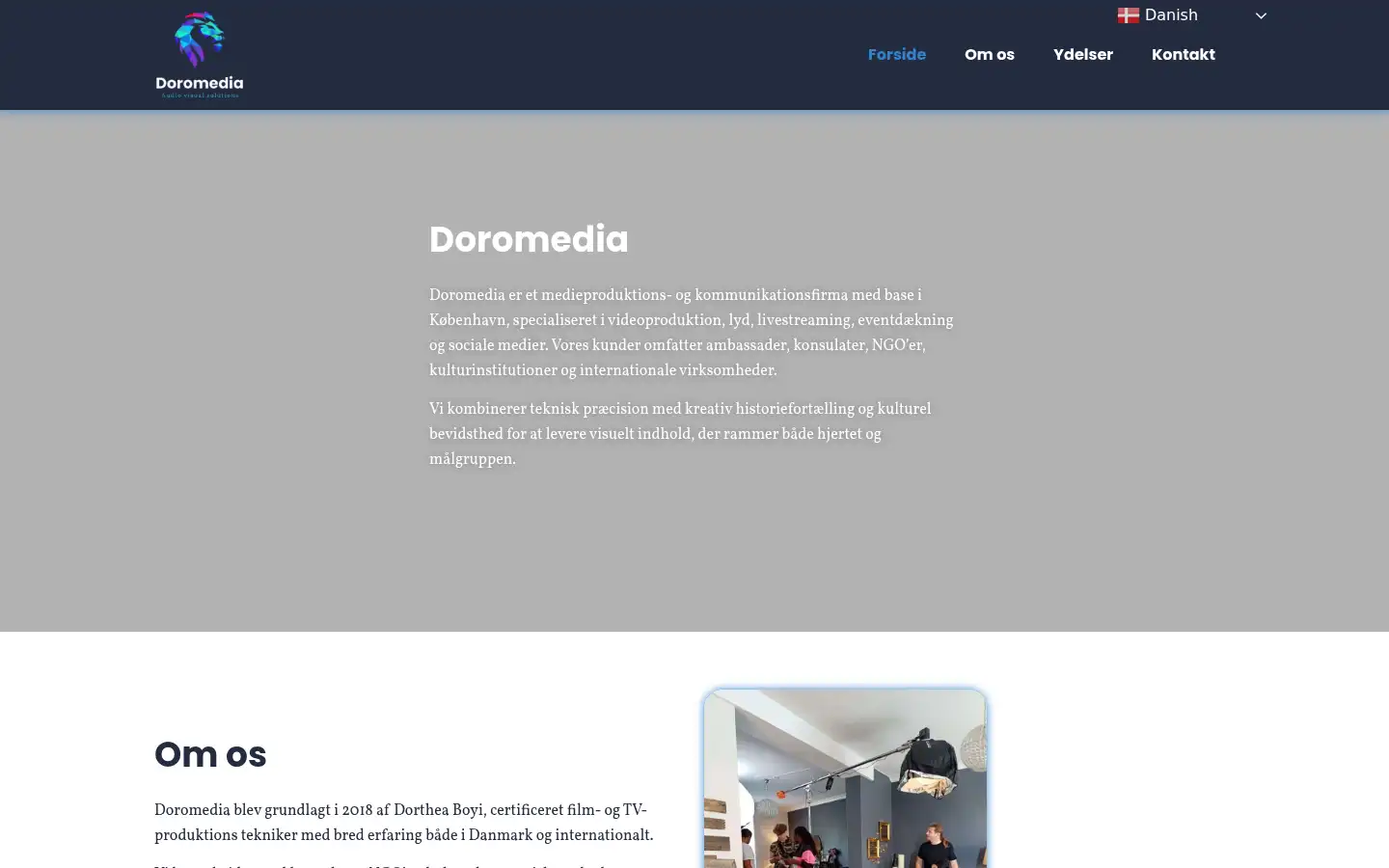 Screenshot of doromedia.dk