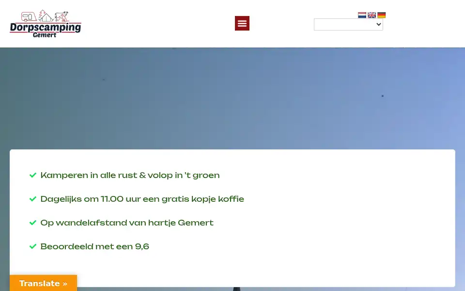 Screenshot of dorpscampinggemert.nl