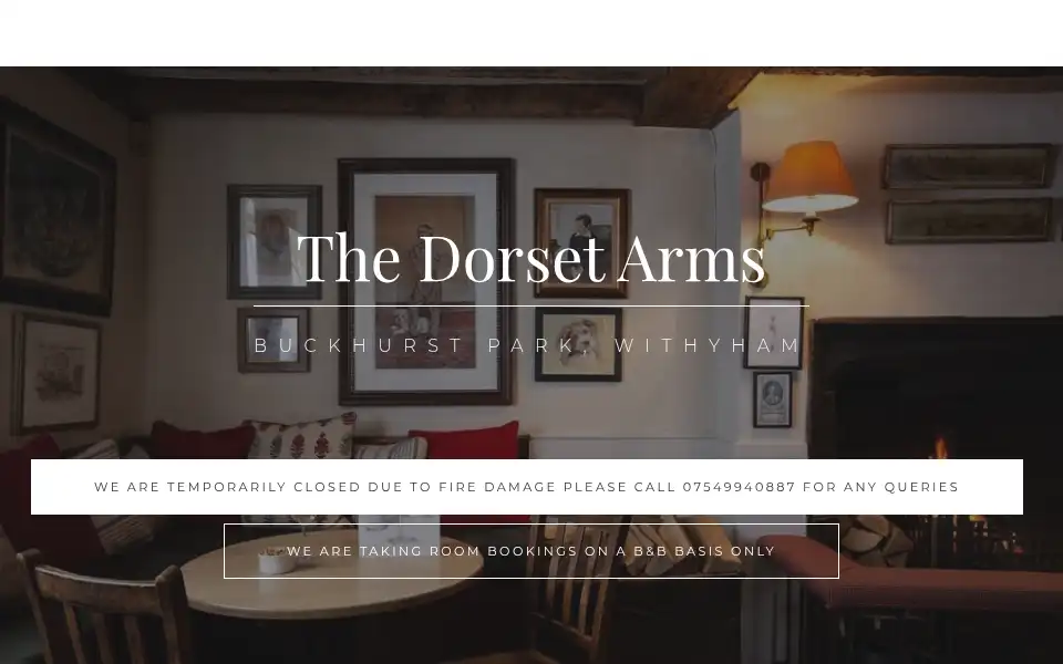 Screenshot of dorset-arms.co.uk