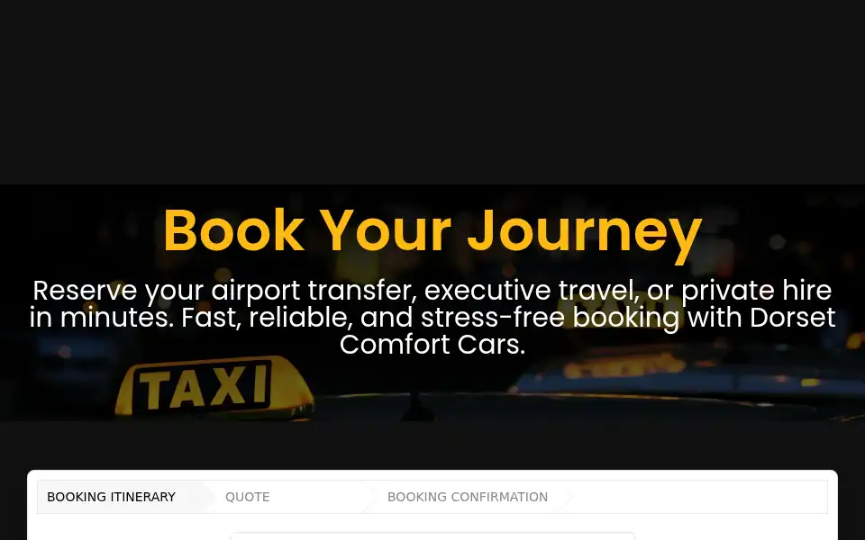 Screenshot of dorsetcomfortcars.co.uk