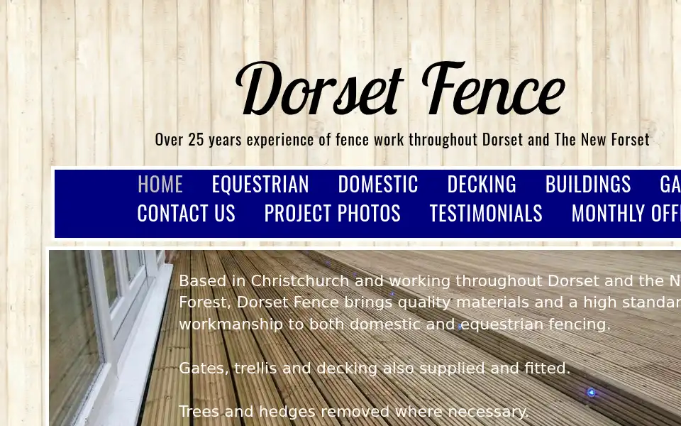 Screenshot of dorsetfence.com