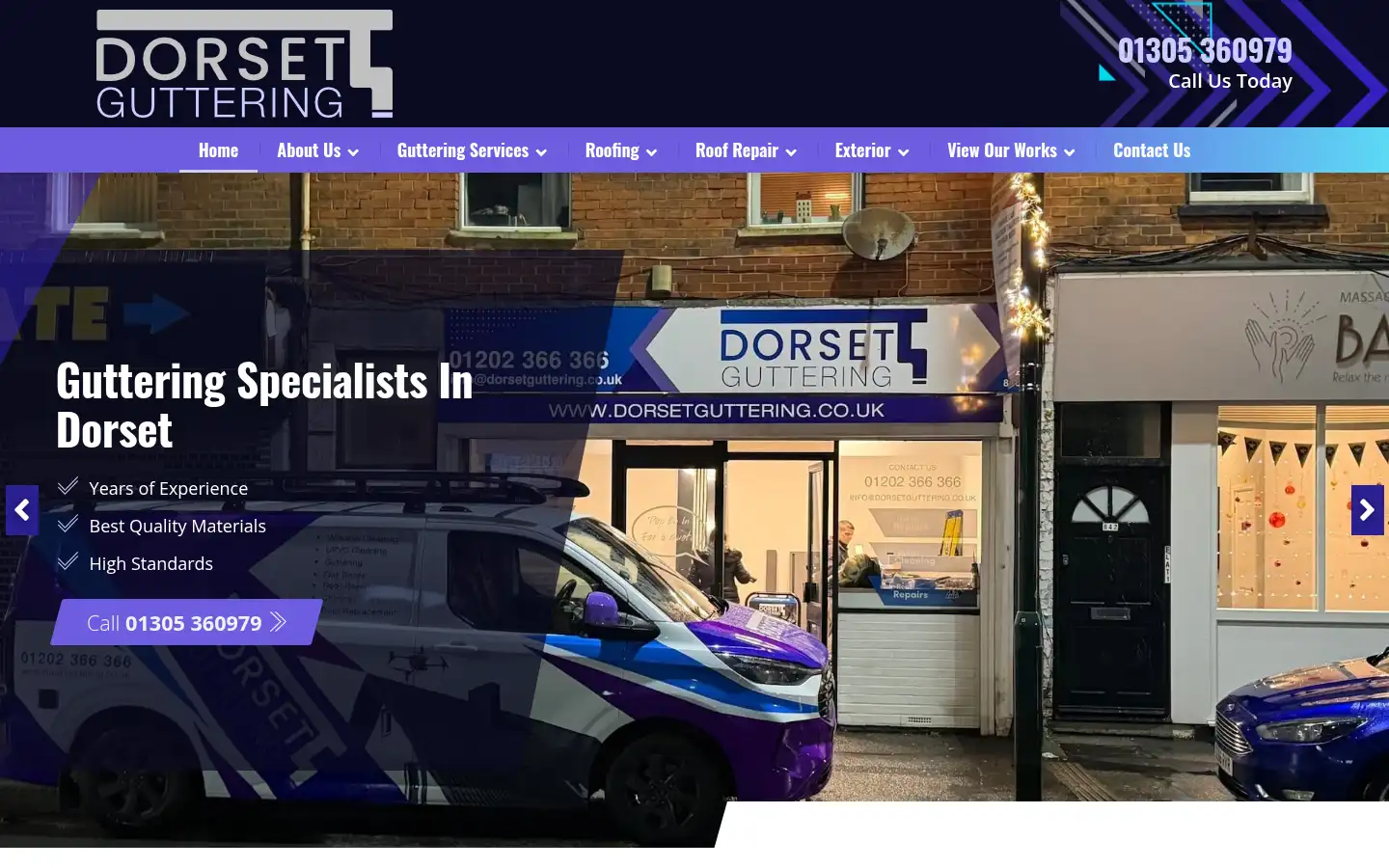 Screenshot of dorsetguttering.co.uk