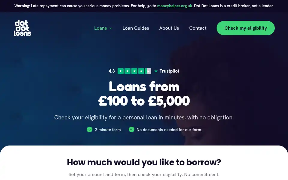 Screenshot of dotdotloans.co.uk