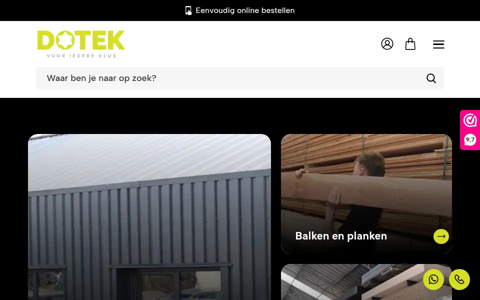Screenshot of dotek.nl