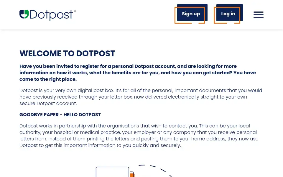 Screenshot of dotpost.com
