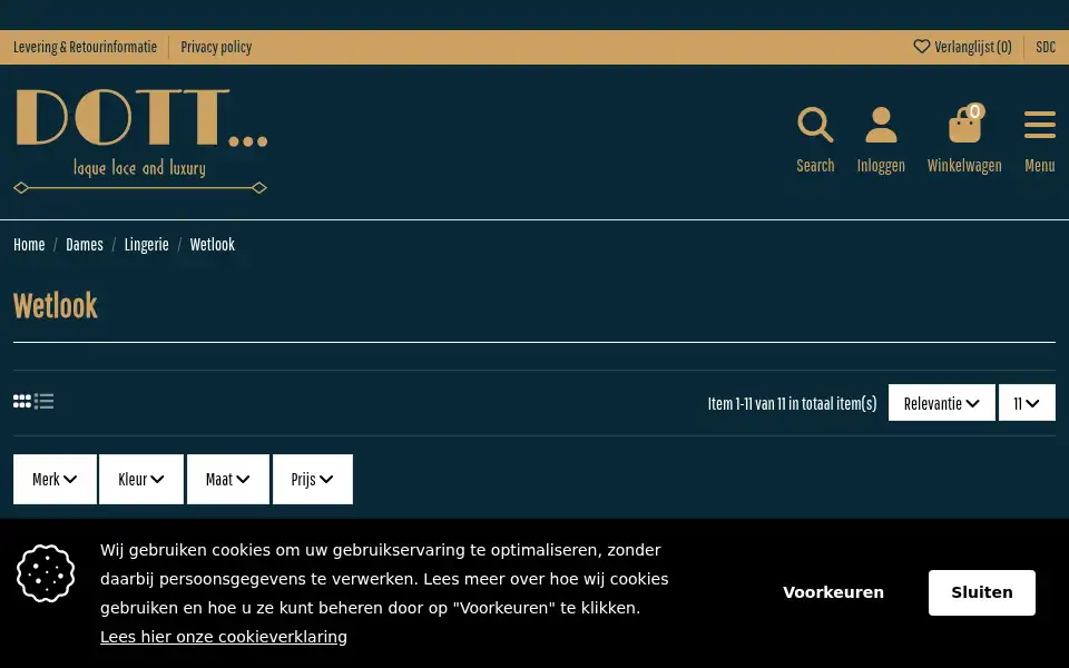 Screenshot of dottluxury.nl