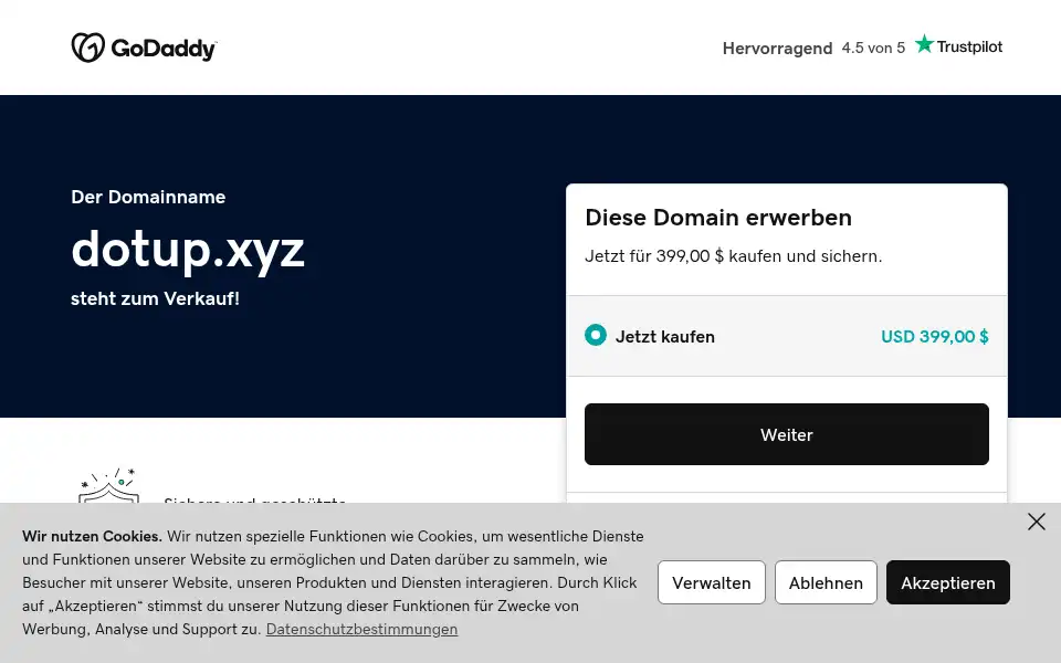 Screenshot of dotup.xyz