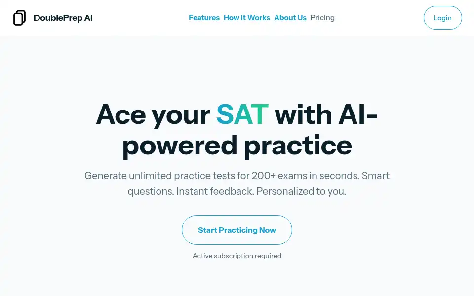 Screenshot of doubleprep.com