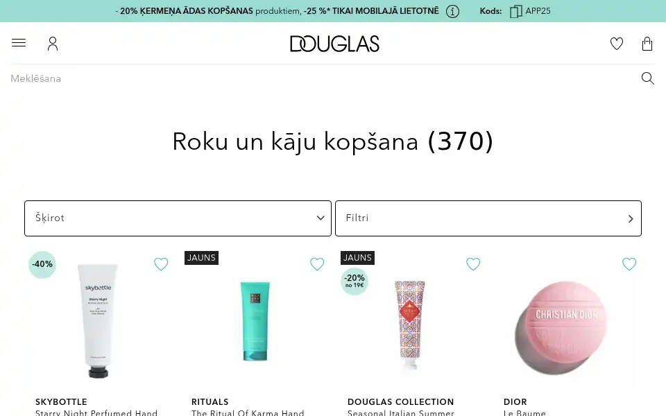 Screenshot of douglas.lv