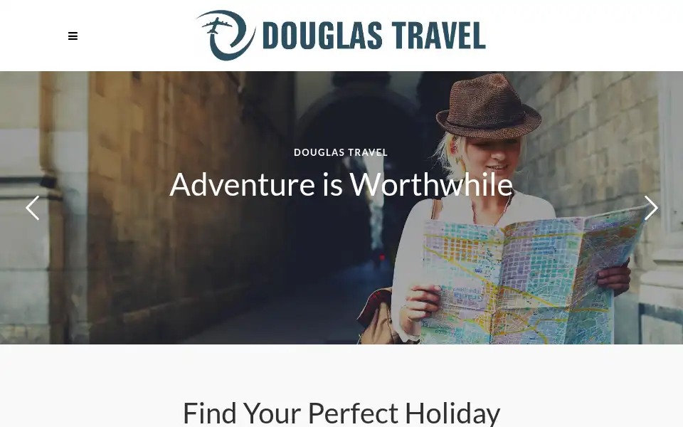 Screenshot of douglastravel.ie