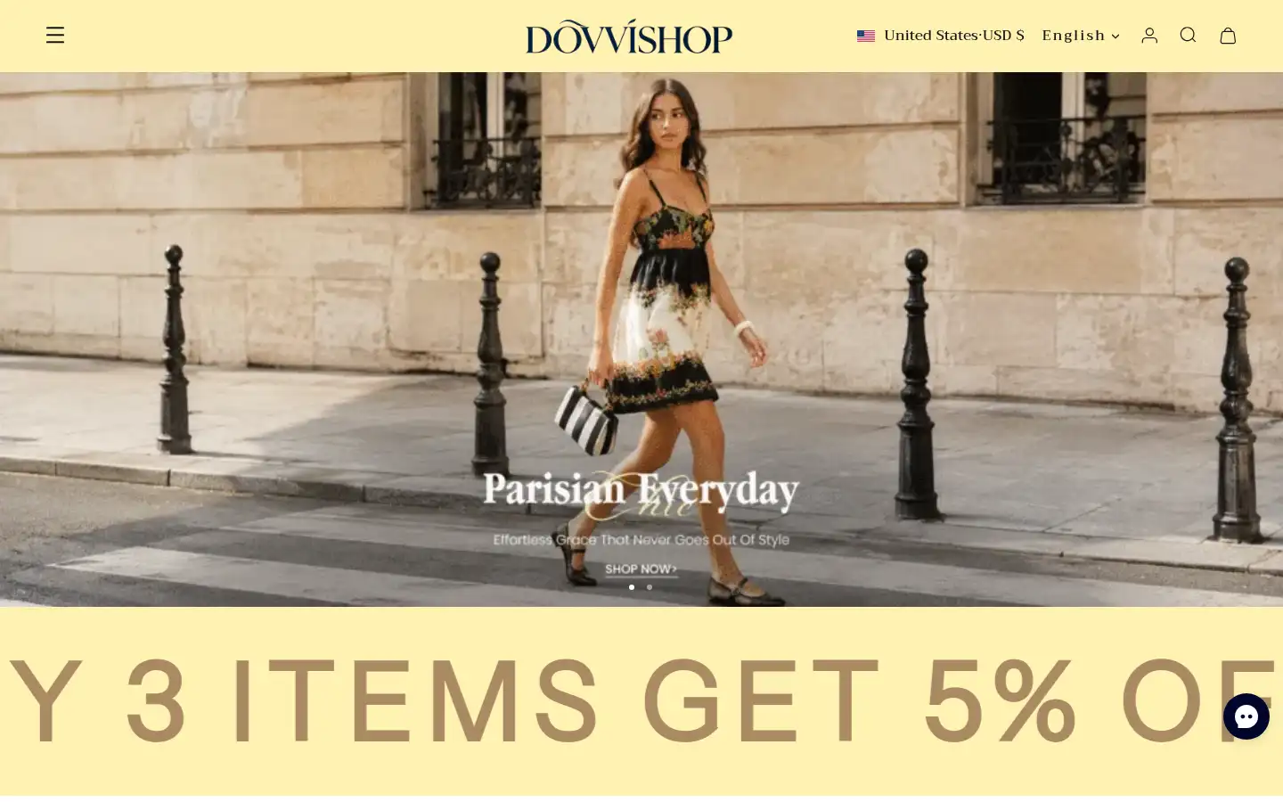 Screenshot of dovvishop.com