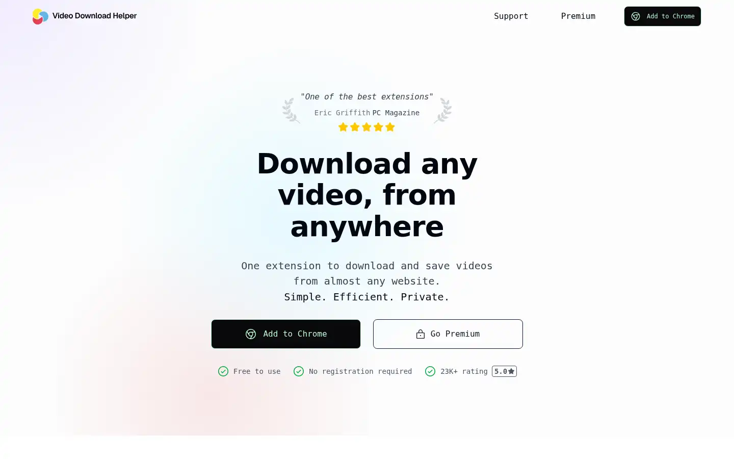 Screenshot of downloadhelper.net