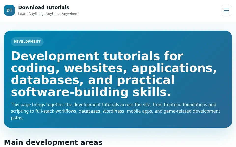 Screenshot of downloadtutorials.net