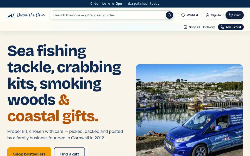 Screenshot of downthecove.com