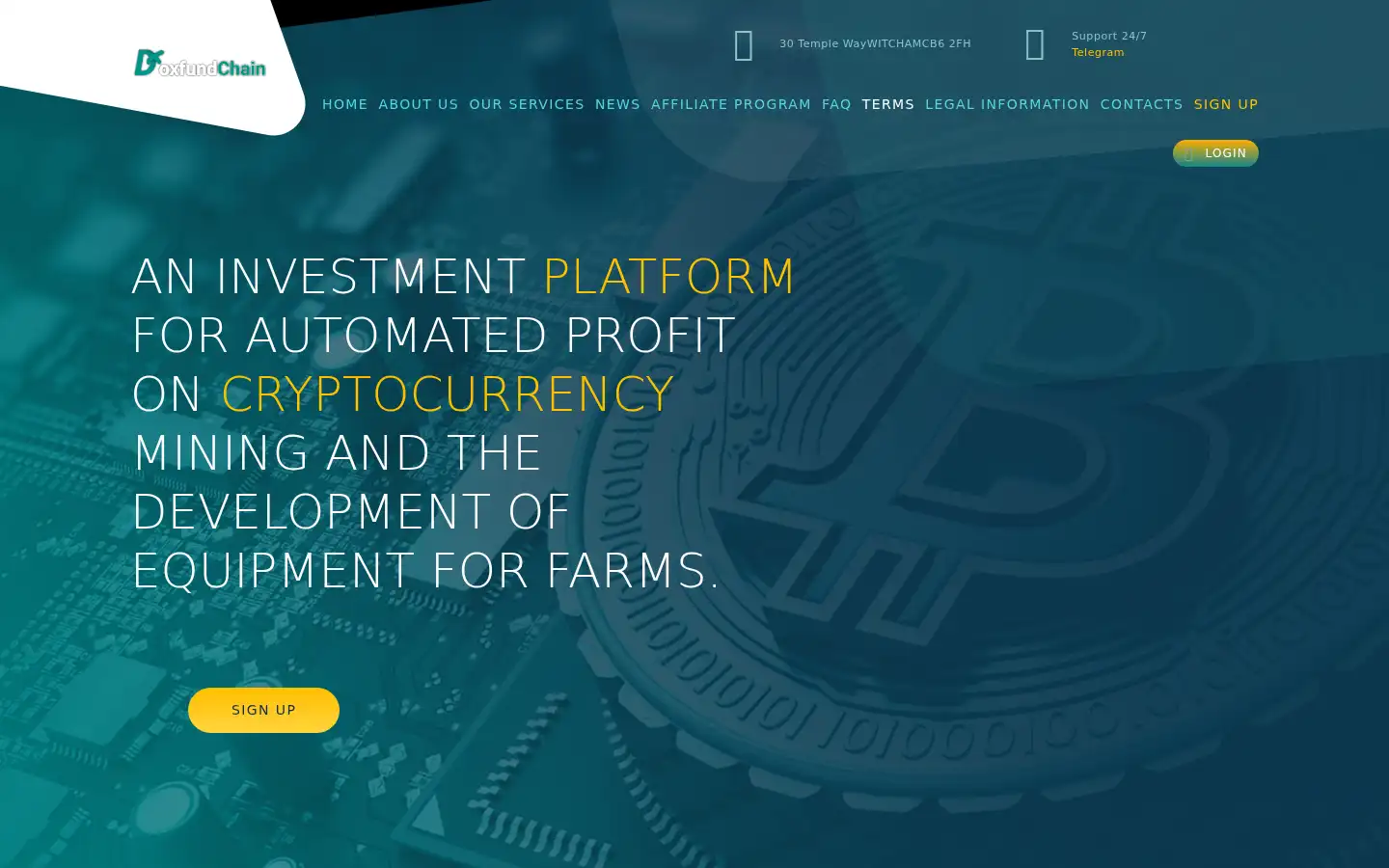 Screenshot of doxfundchain.net