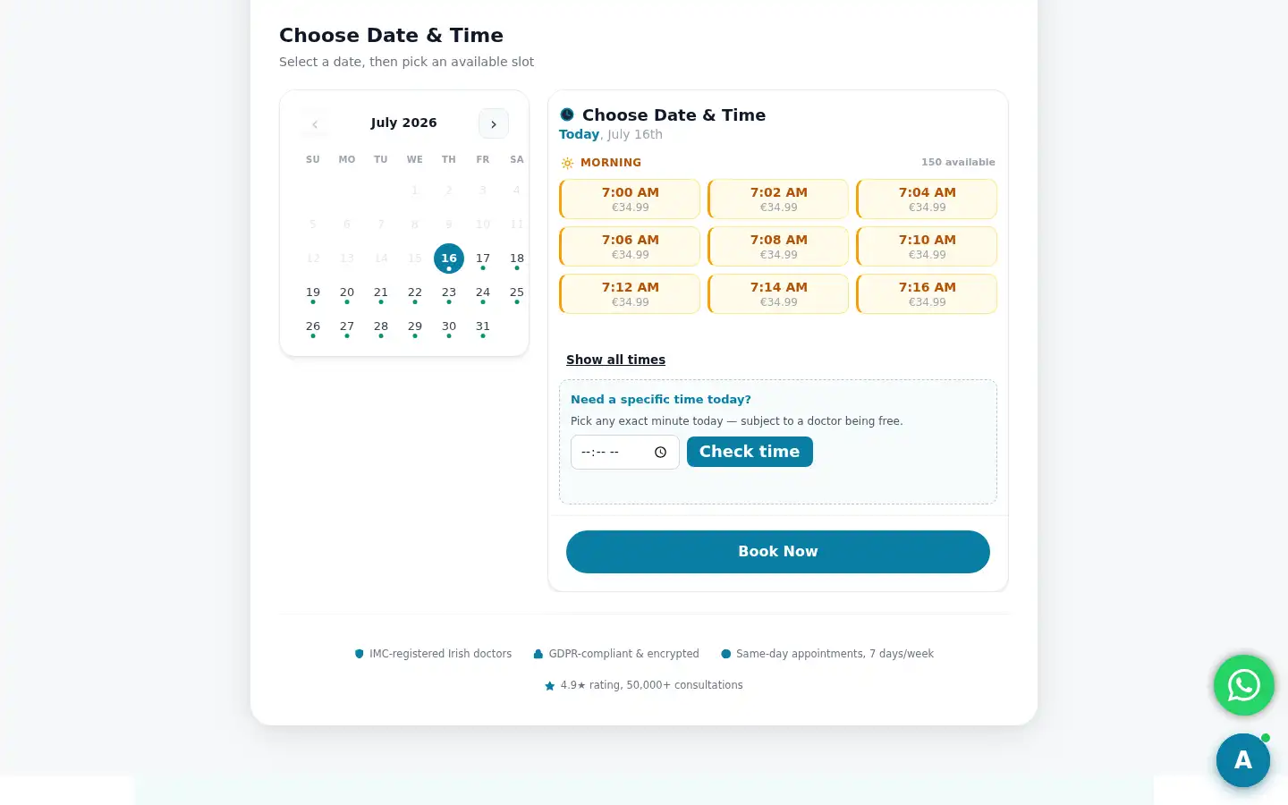 Screenshot of doxoncall.ie