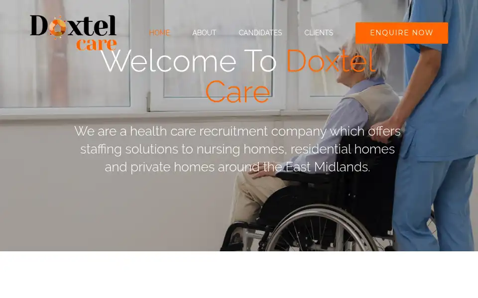 Screenshot of doxtelcare.co.uk