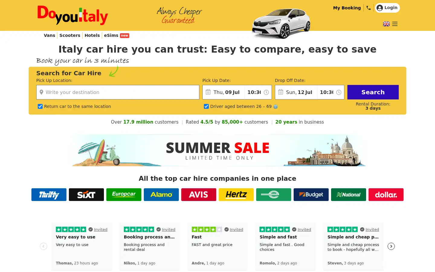 Screenshot of doyouitaly.com