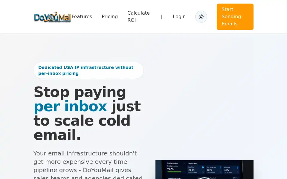 Screenshot of doyoumail.com