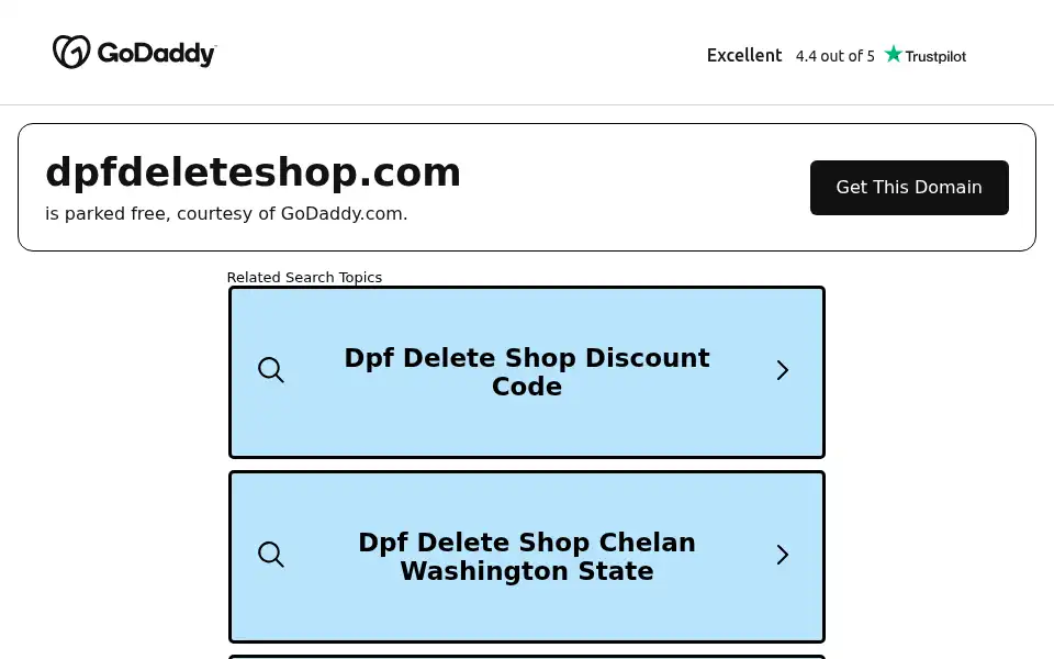 Screenshot of dpfdeleteshop.com
