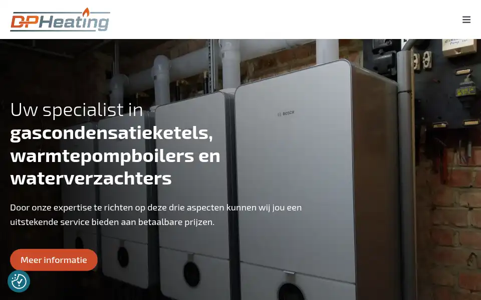 Screenshot of dpheating.be
