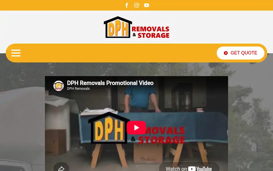 Screenshot of dphremovals.co.uk