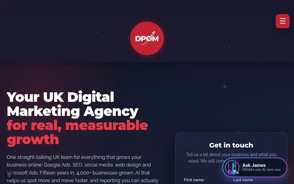 Screenshot of dpom.co.uk