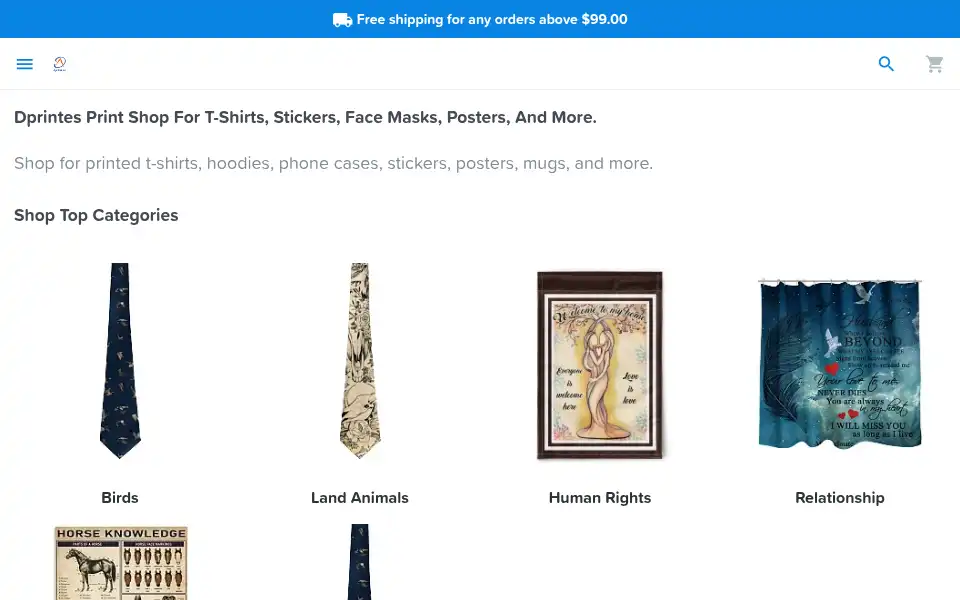 Screenshot of dprintes.com