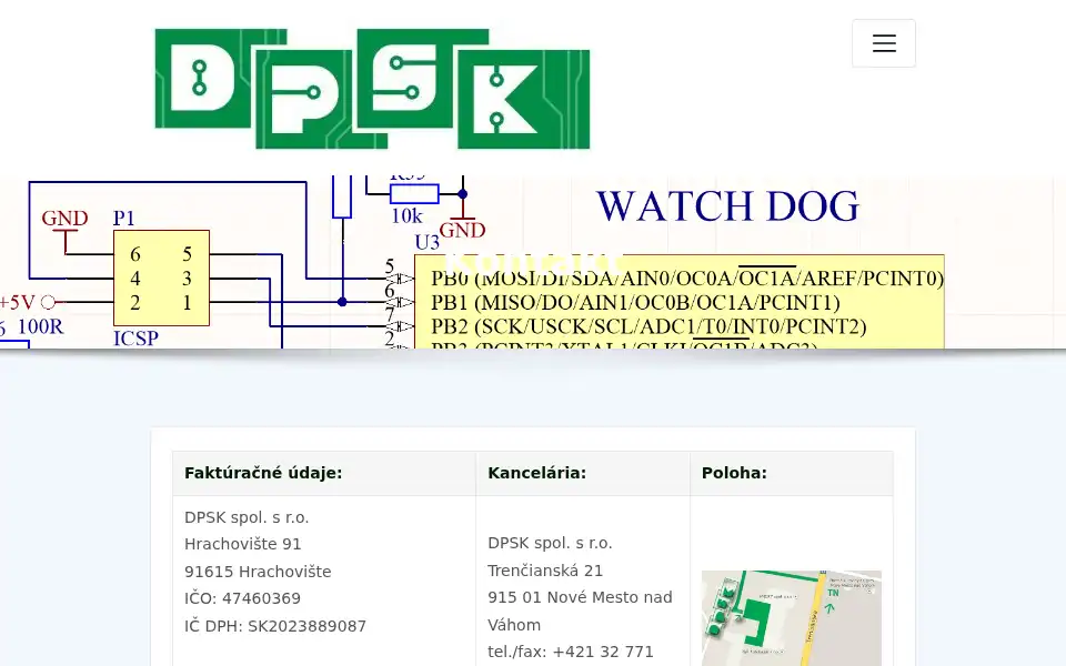 Screenshot of dpsk.sk