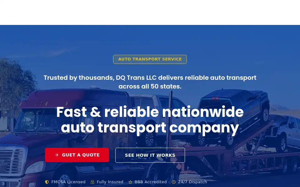 Screenshot of dqtransllc.com