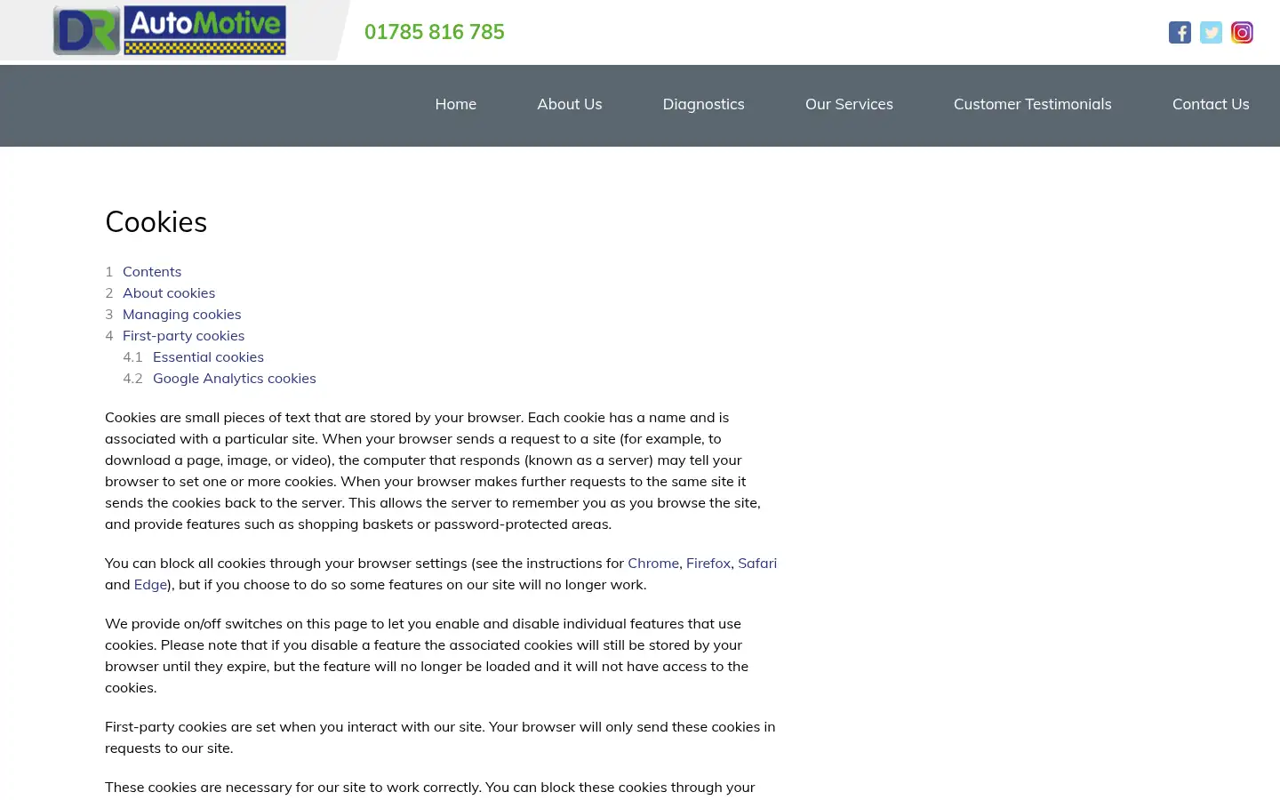 Screenshot of dr-automotive.co.uk