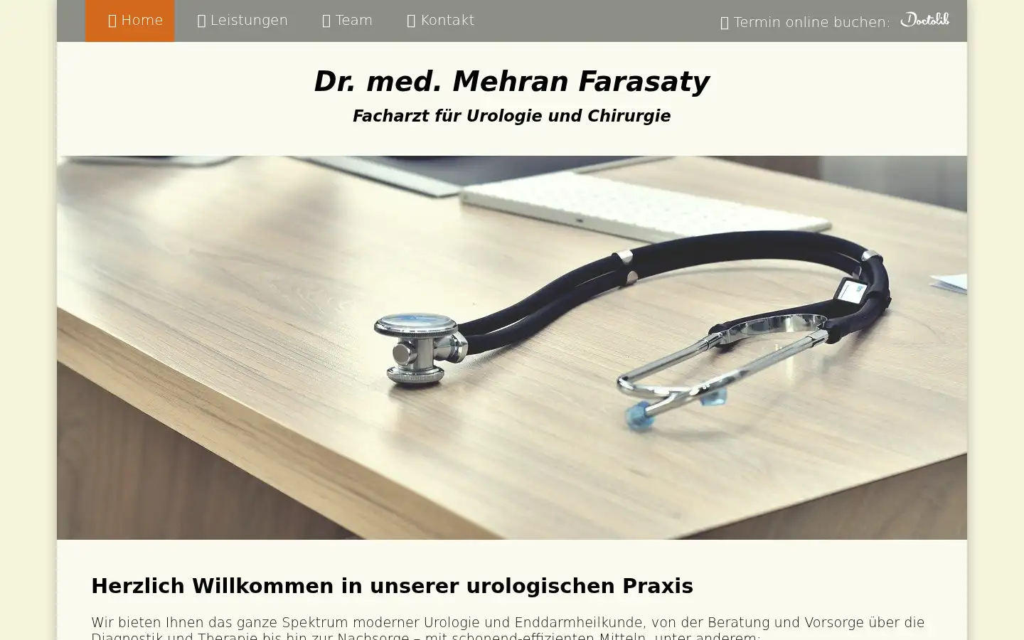 Screenshot of dr-farasaty-urologie.de