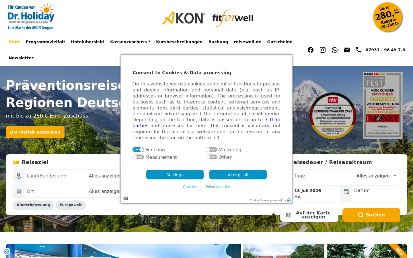 Screenshot of dr-holiday.de