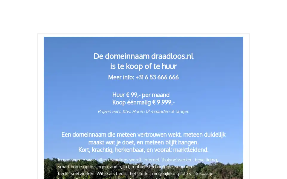 Screenshot of draadloos.nl