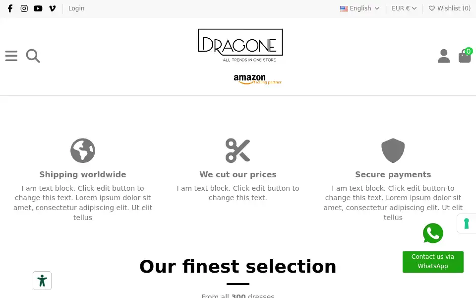 Screenshot of dragonemoda.com