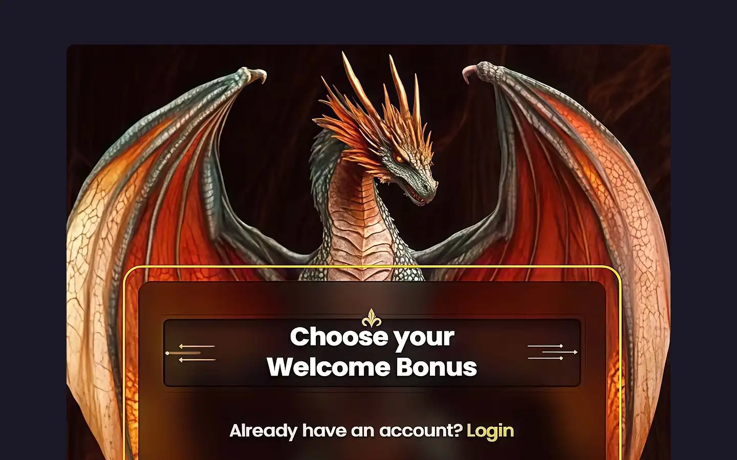 Screenshot of dragonslotscasinos.com