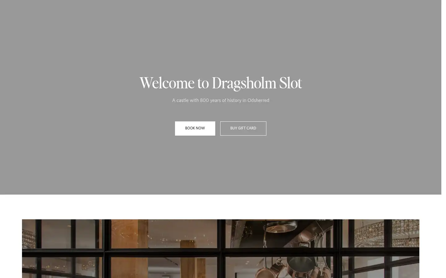 Screenshot of dragsholm-slot.dk