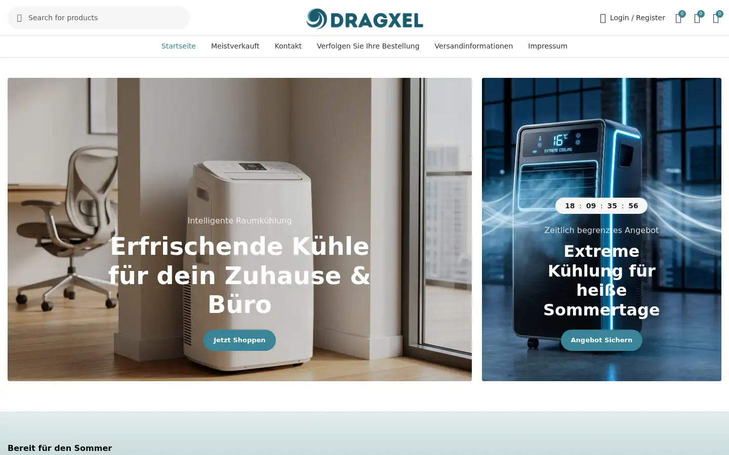 Screenshot of dragxel.store