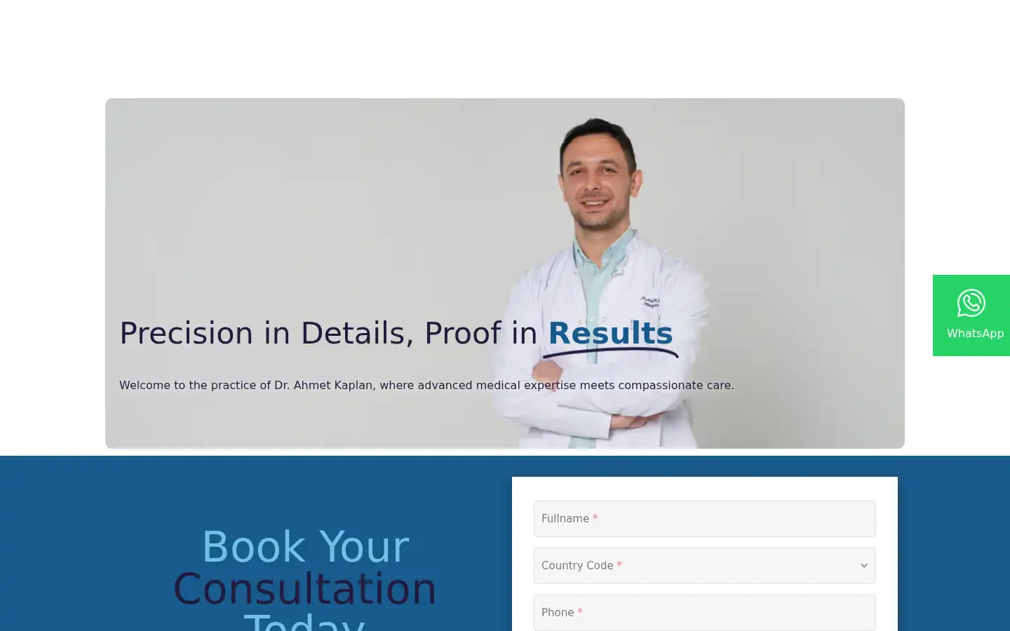 Screenshot of drahmetkaplan.com