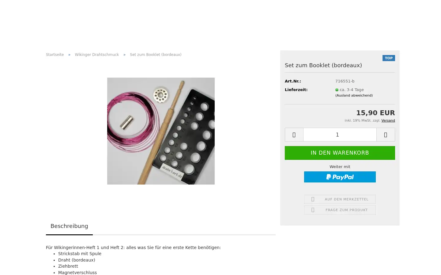 Screenshot of draht4art.de