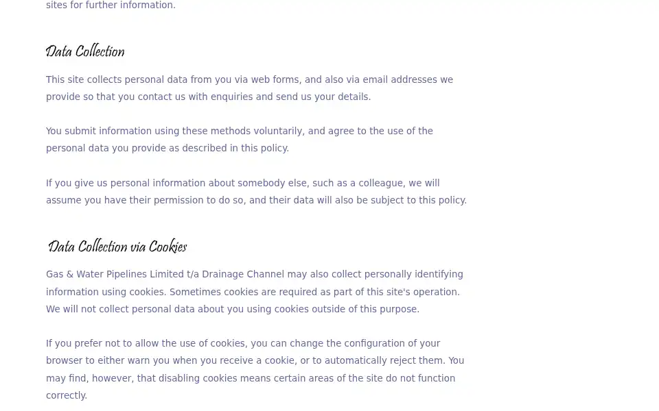 Screenshot of drainage-channel.co.uk