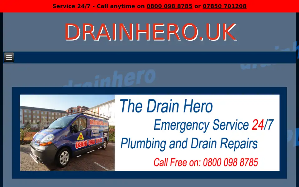 Screenshot of drainhero.co.uk