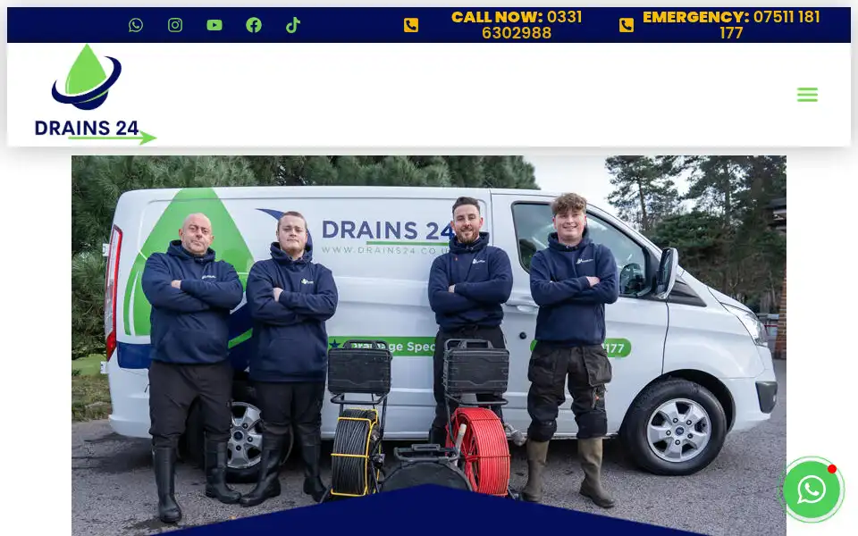 Screenshot of drains24.co.uk