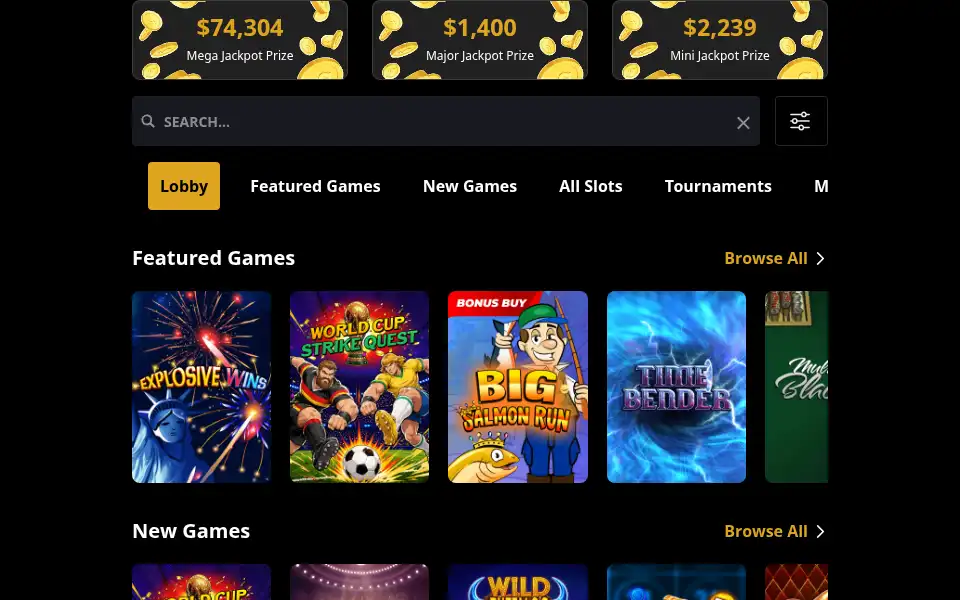 Screenshot of drakecasino.eu